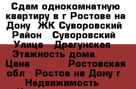 Сдам однокомнатную квартиру в г.Ростове-на-Дону, ЖК Суворовский › Район ­ Суворовский › Улица ­ Драгунская › Этажность дома ­ 14 › Цена ­ 8 000 - Ростовская обл., Ростов-на-Дону г. Недвижимость » Квартиры аренда   